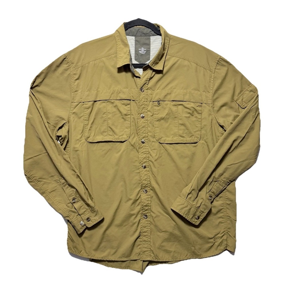 REI XL Nylon Vented Hiking Shirt Lightweight Outdoor Fishing Travel Gorpcore